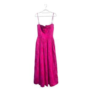 William Pearson Vibrant Pink Floral Dress size 10 prom red carpet bobo wedding